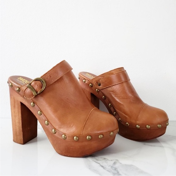 Jeffrey Campbell Woodies Brown Charli-C High Clog - Picture 3 of 8